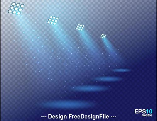 Blue background and spotlight vector