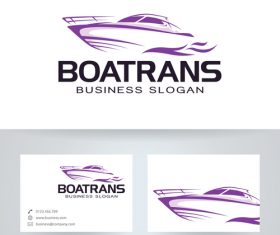 Boat trans logo vector