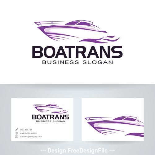 Boat trans logo vector