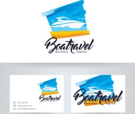 Boat travel logo vector