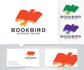 Book bird logo vector