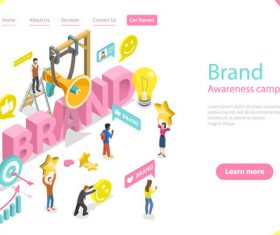 Brand awareness campaign concept illustration vector