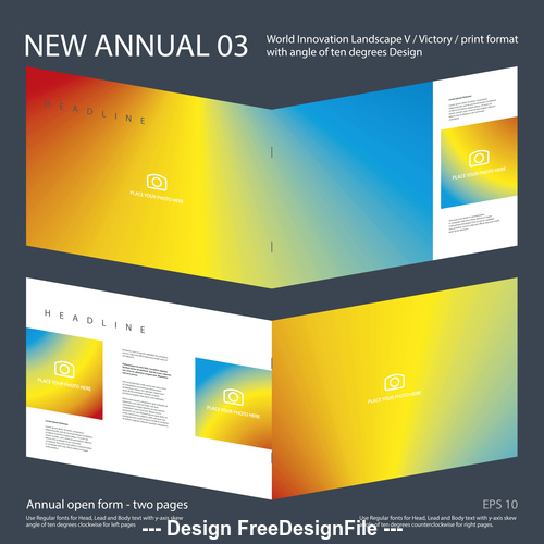 Brochure Annual 02 Innovation design layout vector