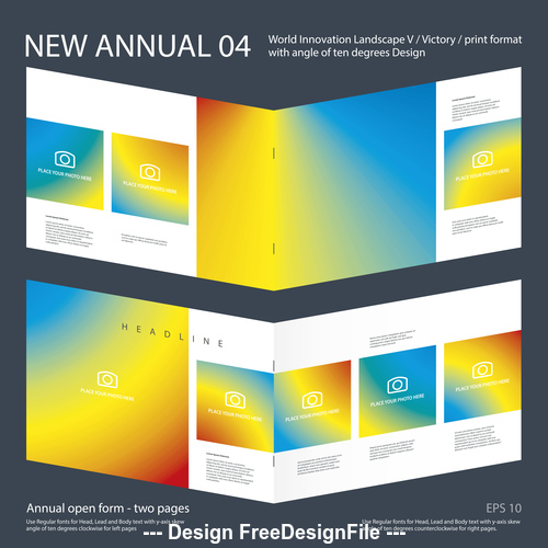 Brochure Annual 03 Innovation design layout vector