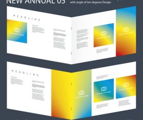 Brochure Annual 04 Innovation design layout vector