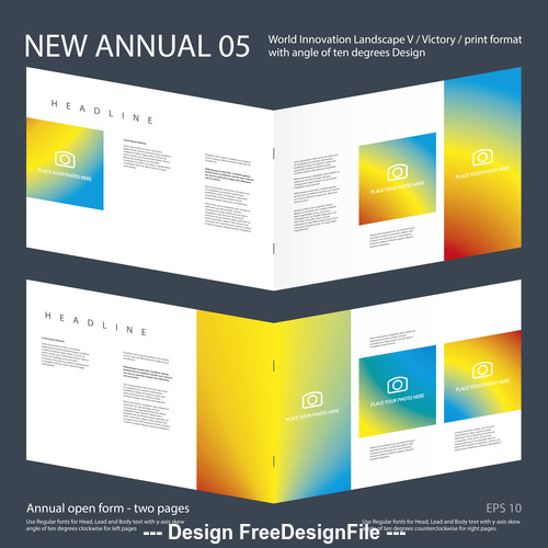 Brochure Annual 04 Innovation design layout vector