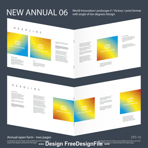 Brochure Annual 05 Innovation design layout vector