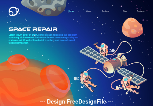 Bspace repair concept illustration vector