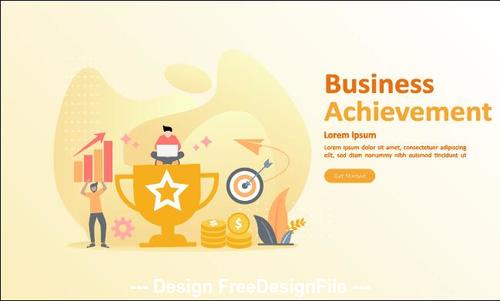 Business achievement illustration vector