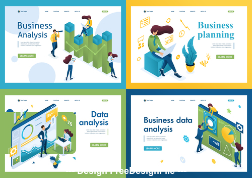 Business data analysis concept illustration vector
