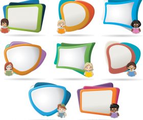 Caixas em texto vector