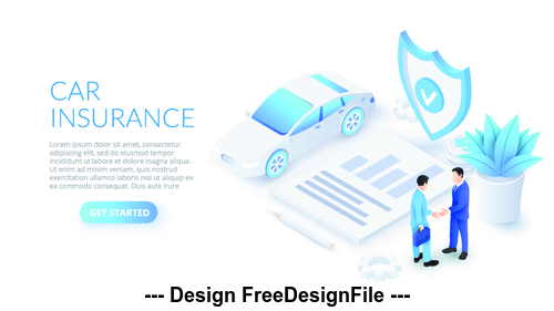 Car insurance business concept illustration vector