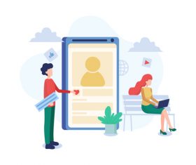 Cartoon comment illustration vector