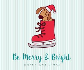 Cartoon design christmas element card vector