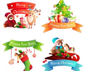 Cartoon happy christmas vector