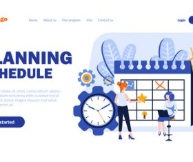 Cartoon illustration planning schedule vector