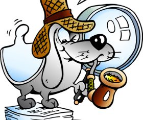 Cartoon paper dog vector