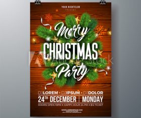 Celebrate christmas poster template design vector