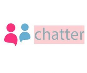 Chatter logo template vector