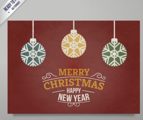 Christmas New Year card vector