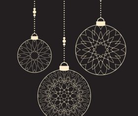Christmas decoration ball pendant vector
