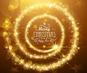 Christmas flickering lights card vector