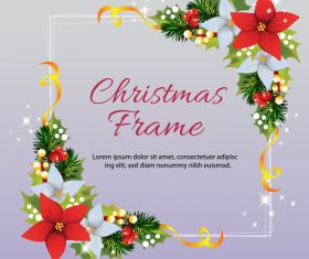 Christmas frame square vector