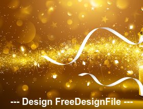 Christmas gift with flickering lights vector