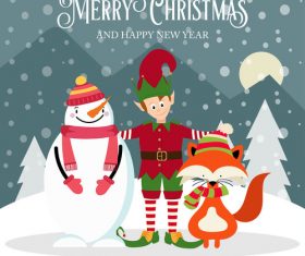 Christmas holiday cartoon illustration vector