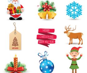 Christmas icons set vector
