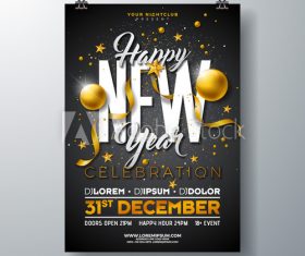 Christmas music poster template design vector