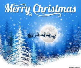 Christmas night background vector