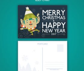 Christmas postcard vector