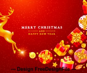 Christmas promotion elements vector