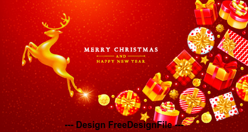 Christmas promotion elements vector