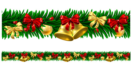Christmas wreath border vector free download