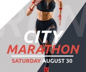 City Marathon PSD Poster and Flyer Template