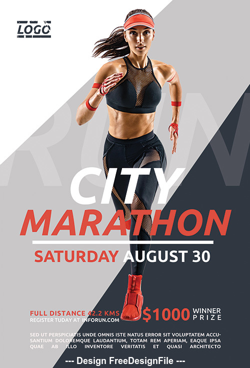 City Marathon PSD Poster and Flyer Template