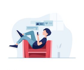 Comment cartoon illustration vector