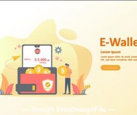 Concept e-wallet illustration vector