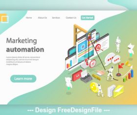 Concept illustration automation vector