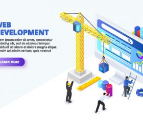 Concept illustration web development vector
