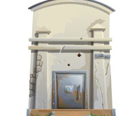 Concrete building vector