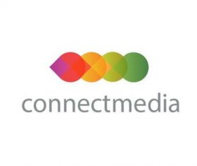 Connect media logo template vector