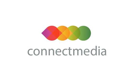 Connect media logo template vector