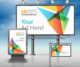 Corporate identity Geometric diamond cover billboard sign light bo vector