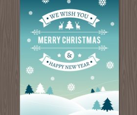 Cover christmas new year card vector