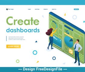 Create dashboards concept illustration vector