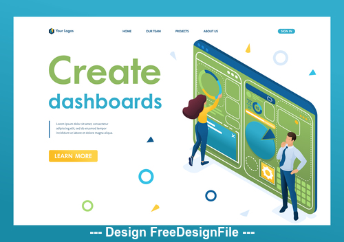 Create dashboards concept illustration vector