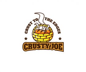 Crusty bread mascot esport logo vector
